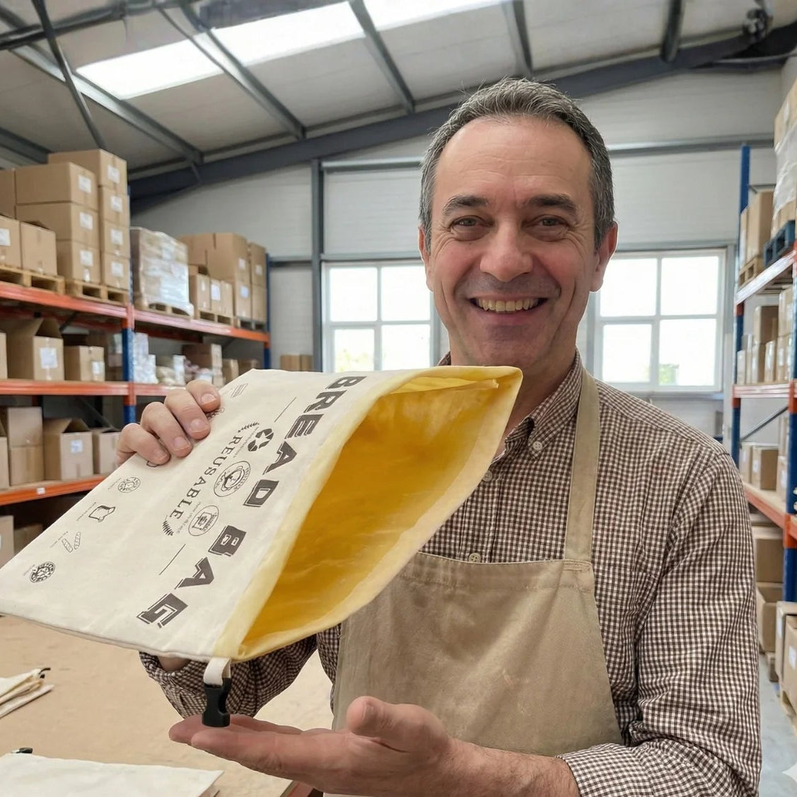 Premium Brotbeutel aus 100% Baumwolle & Bienenwachs